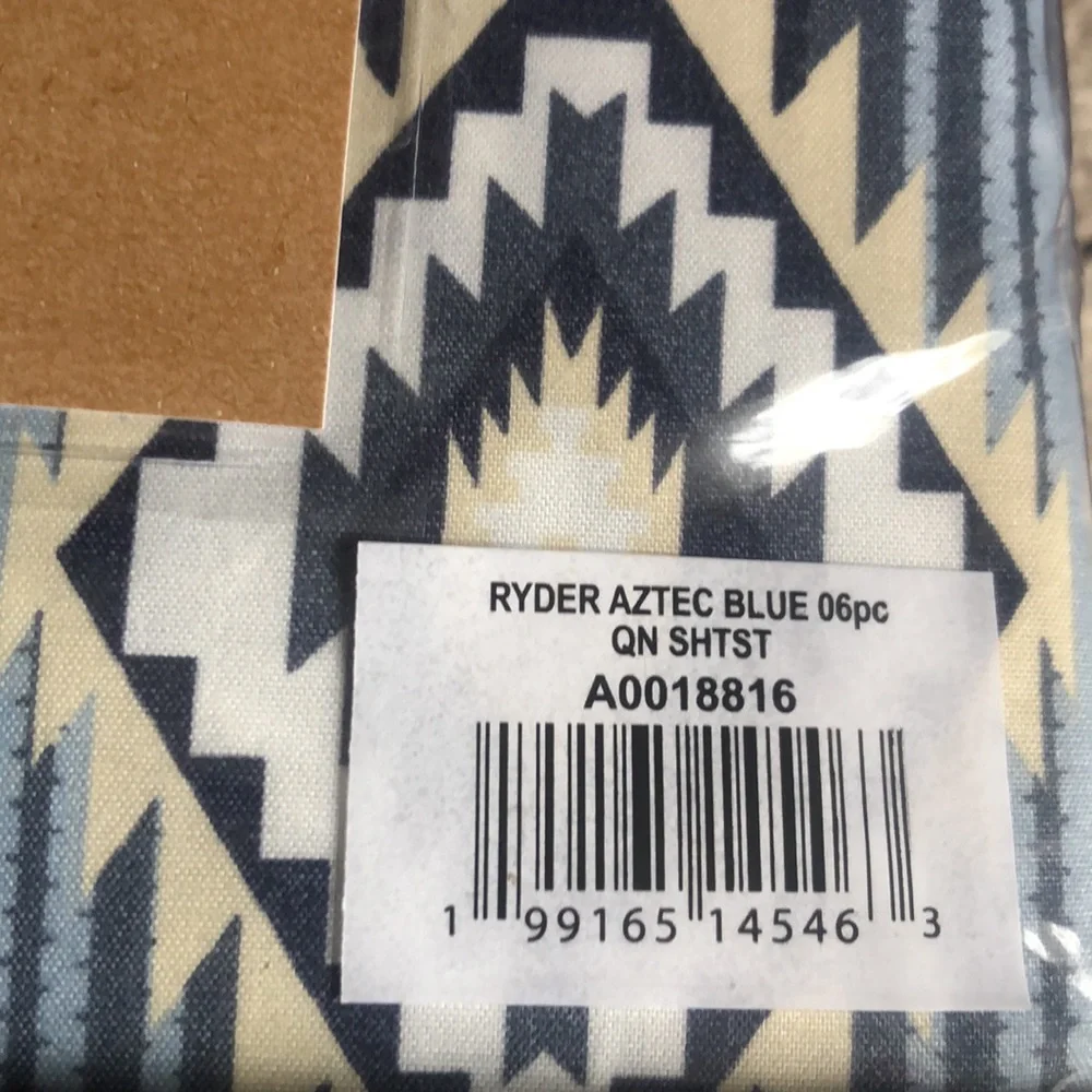 Wrangler QUEEN 6-Piece Sheet Set – Aztec Blue